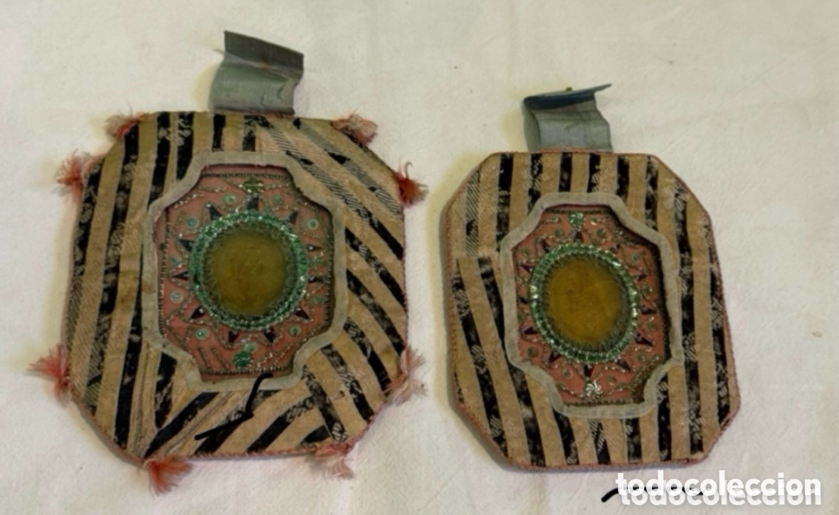 Antiques: Pareja de dos relicarios antiguos principios S.XIX.