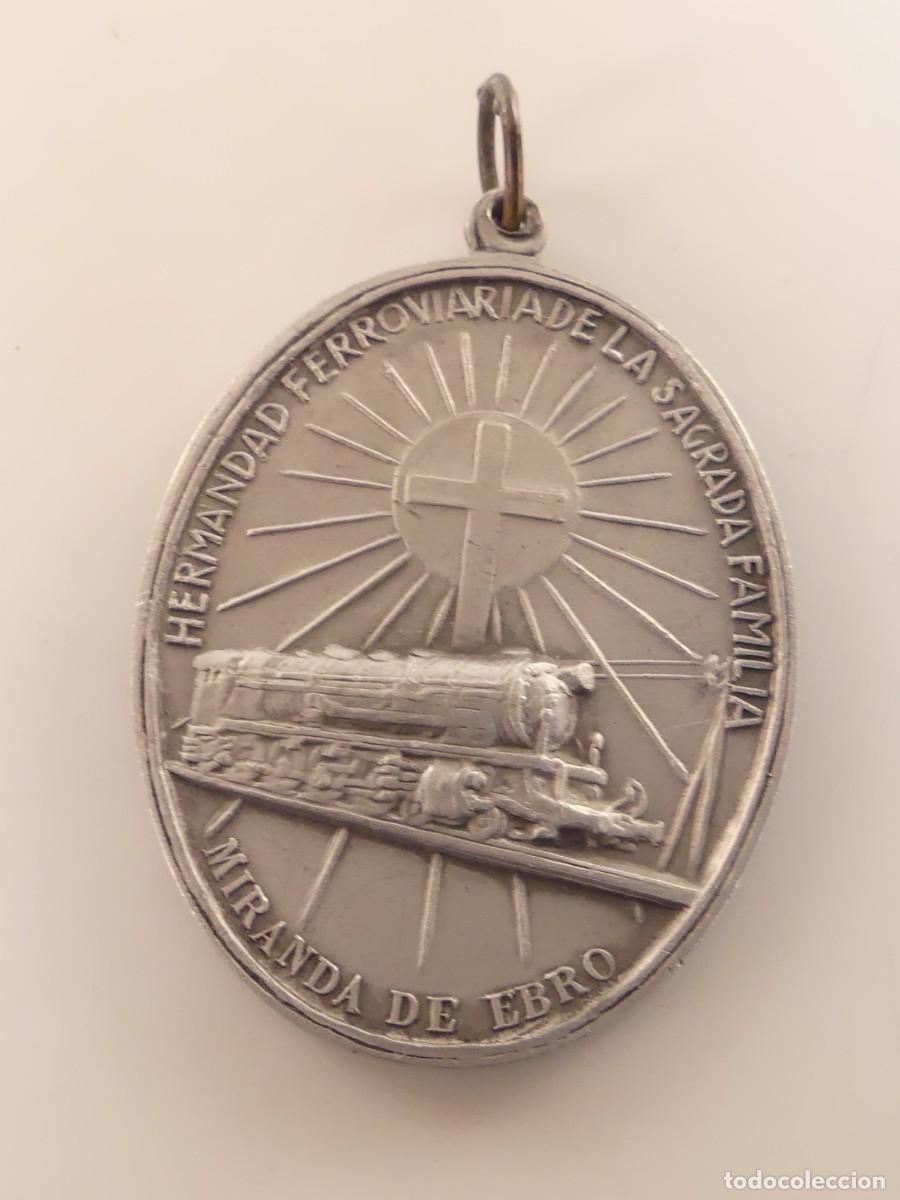 Antiguidades: MEDALLA HERMANDAD FERROVIARIA DE LA SAGRADA FAMILIA &ndash; MIRANDA DE EBRO