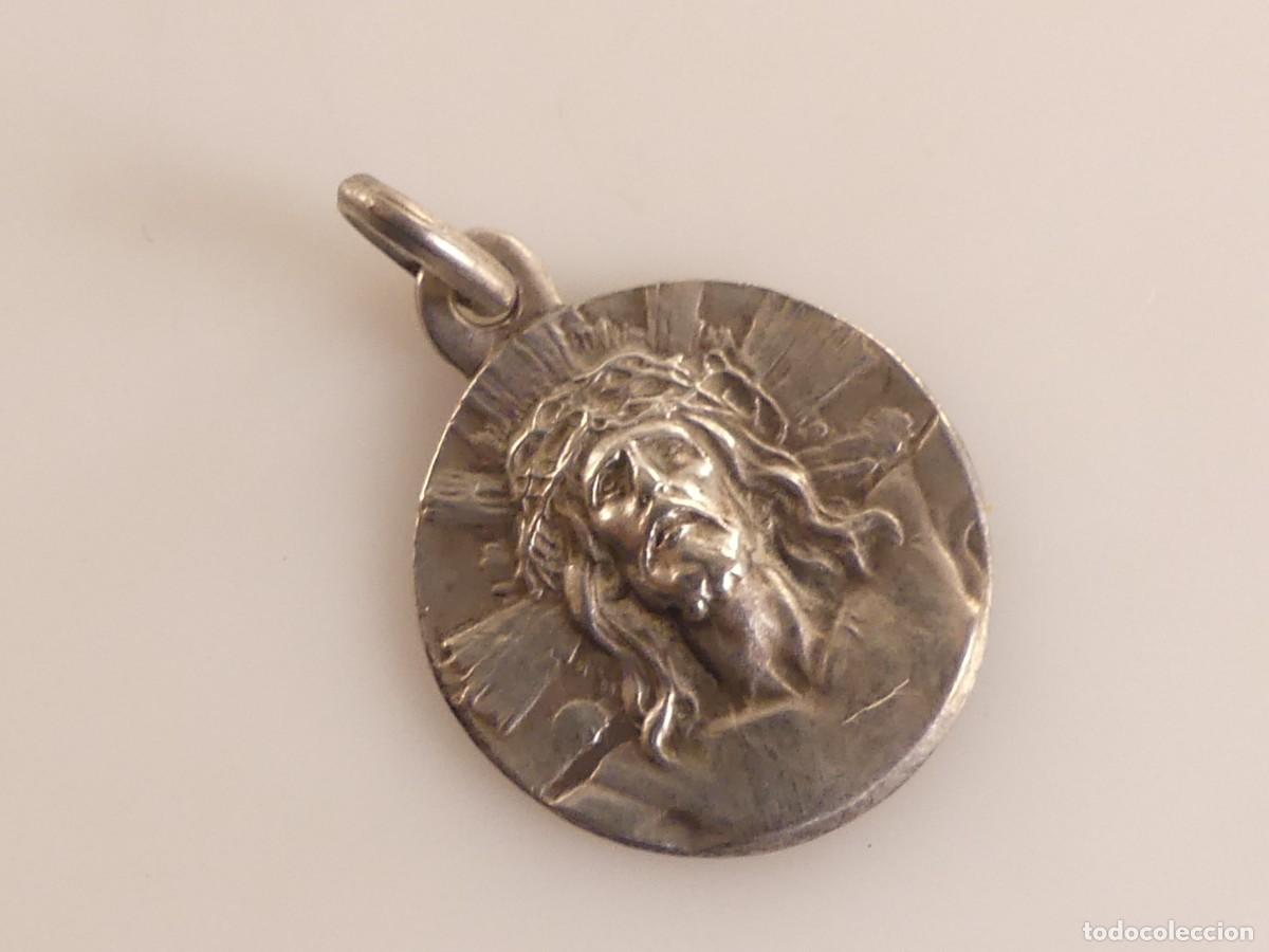 Antiques: MEDALLA RELIGIOSA DE PLATA 800 PESA 1,66 GRAMOS