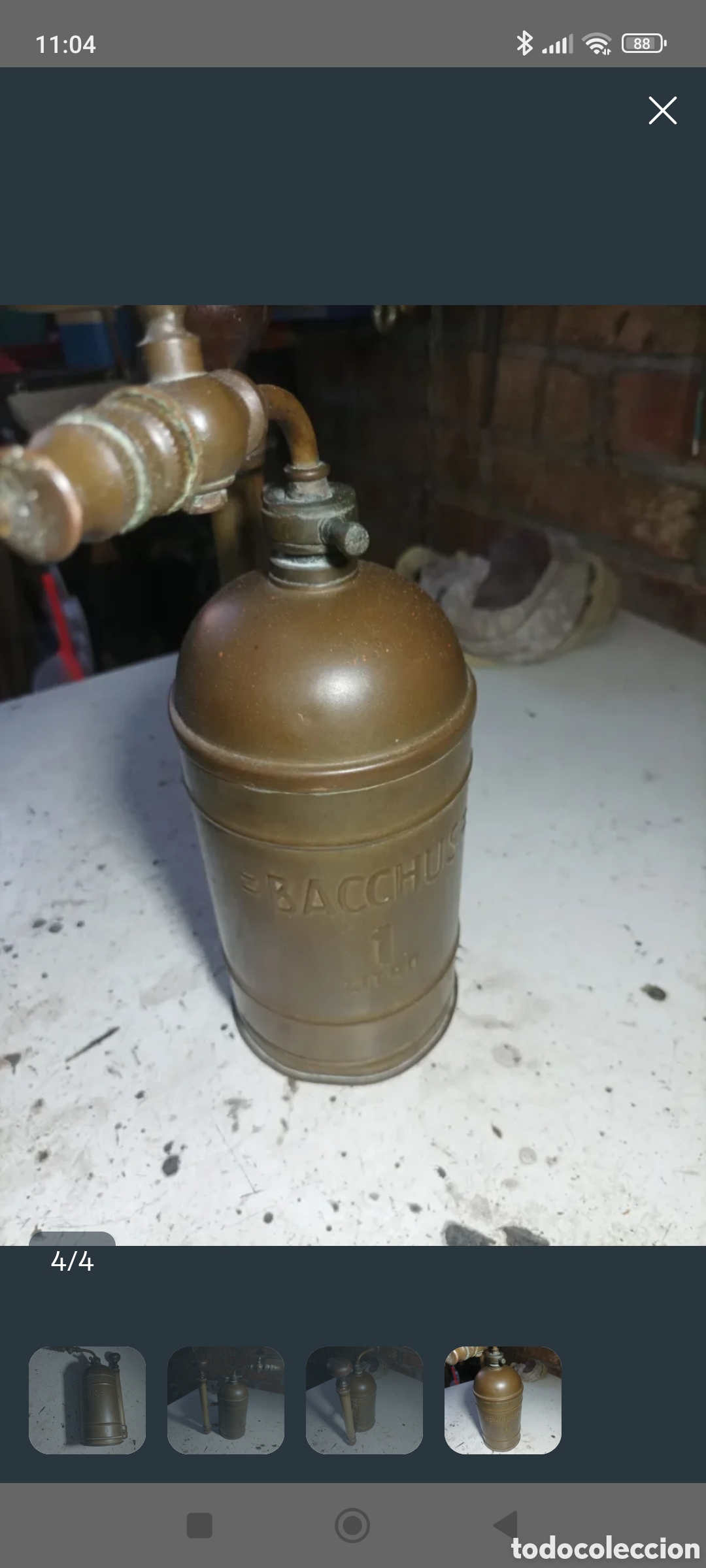 Antig&uuml;edades: Fumigador Bacchus cobre 1 l