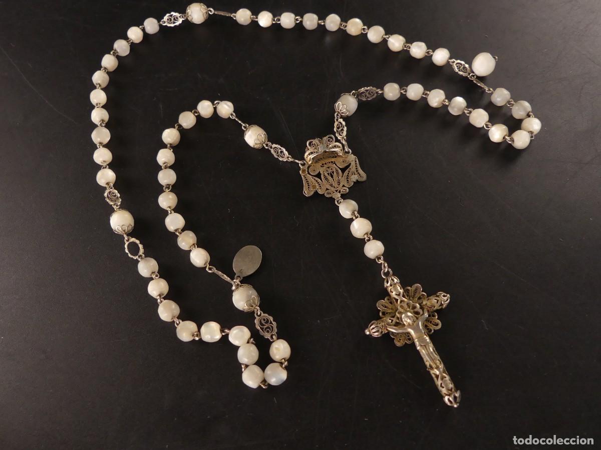 Antiquit&auml;ten: Maravilloso Rosario Filigrana Precioso Objeto Religioso Excelente Detallado