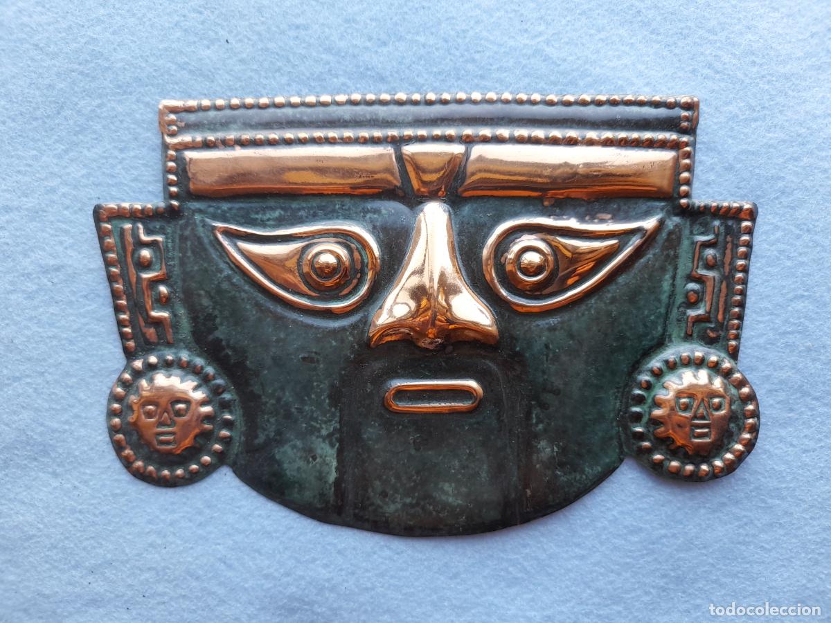 Antig&uuml;edades: M&aacute;scara &Eacute;tnica de Cobre Mexicana.