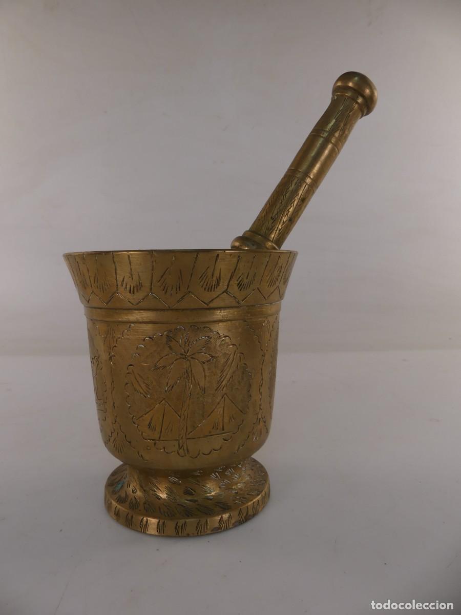 Antig&uuml;edades: almirez-mortero en bronce excelente pieza de colecci&oacute;n