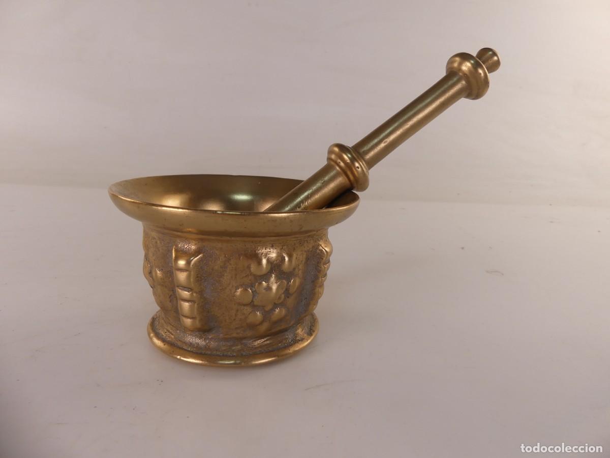 Antig&uuml;edades: almirez-mortero en bronce excelente pieza de colecci&oacute;n