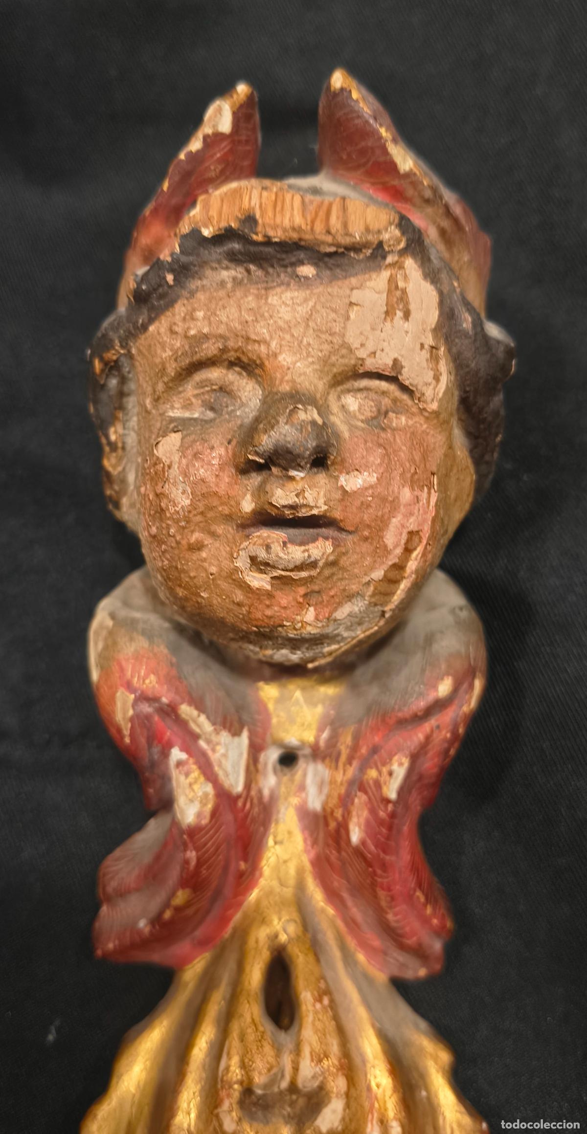 Antig&uuml;edades: Antigua talla querub&iacute;n - Foto 2