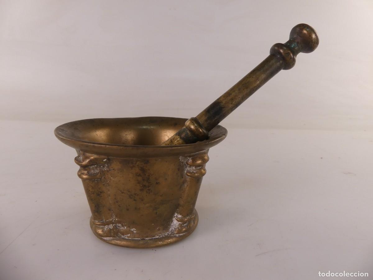 Antig&uuml;edades: almirez-mortero en bronce excelente pieza de colecci&oacute;n