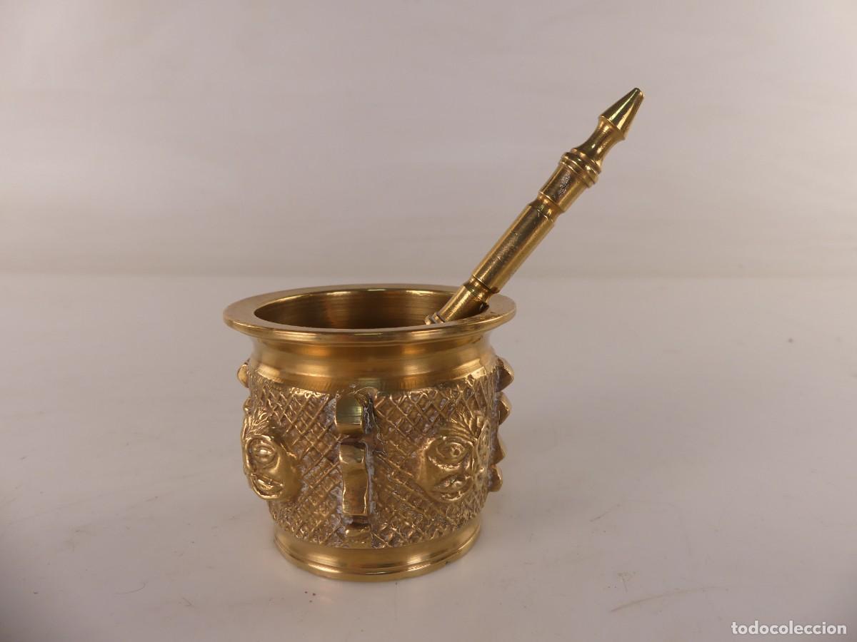 Antig&uuml;edades: almirez-mortero en bronce excelente pieza de colecci&oacute;n
