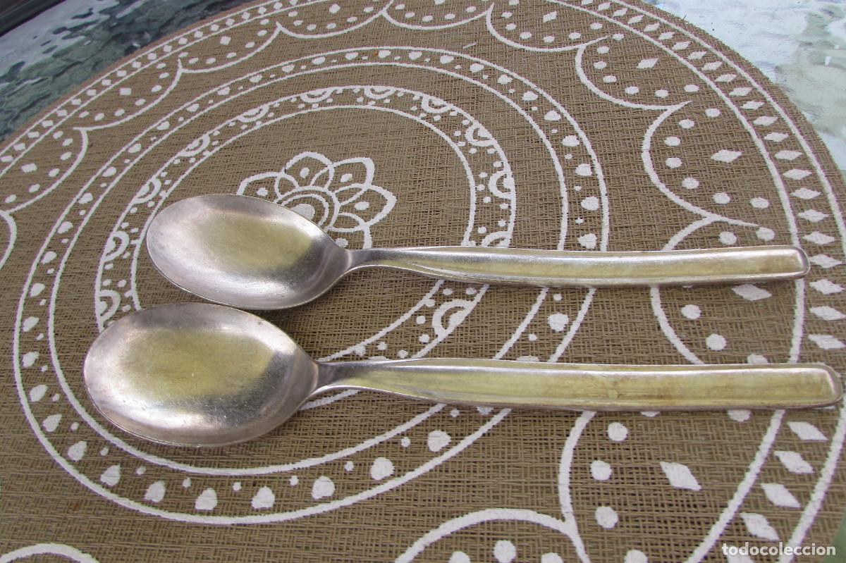 Antig&uuml;edades: 2 ANTIGUAS CUCHARAS PLAT 100 ERRANDONEA GAMECHO