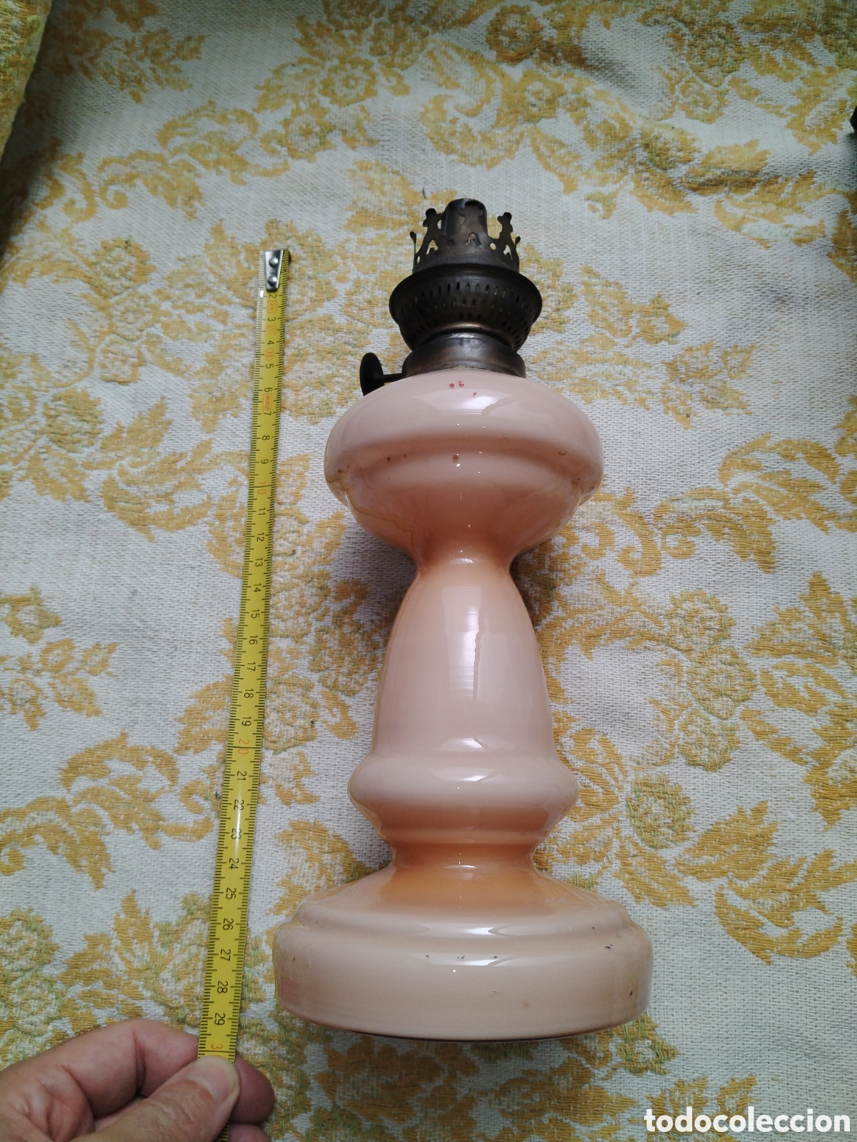Antig&uuml;edades: Lote de l&aacute;mparas de cristal. Quinqu&eacute;s - Foto 2