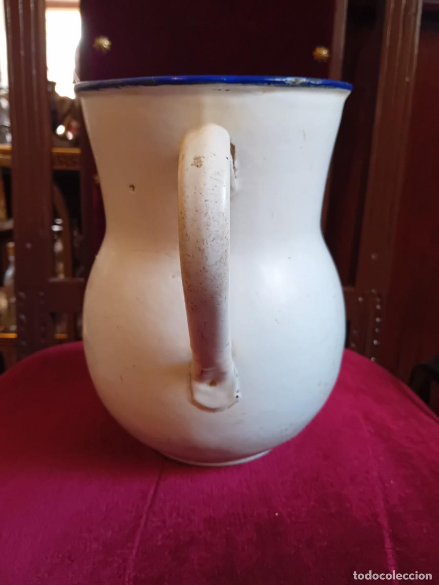 Antig&uuml;edades: Jarra de hierro esmaltada en blanco d&eacute;cada de los 50 - Foto 4