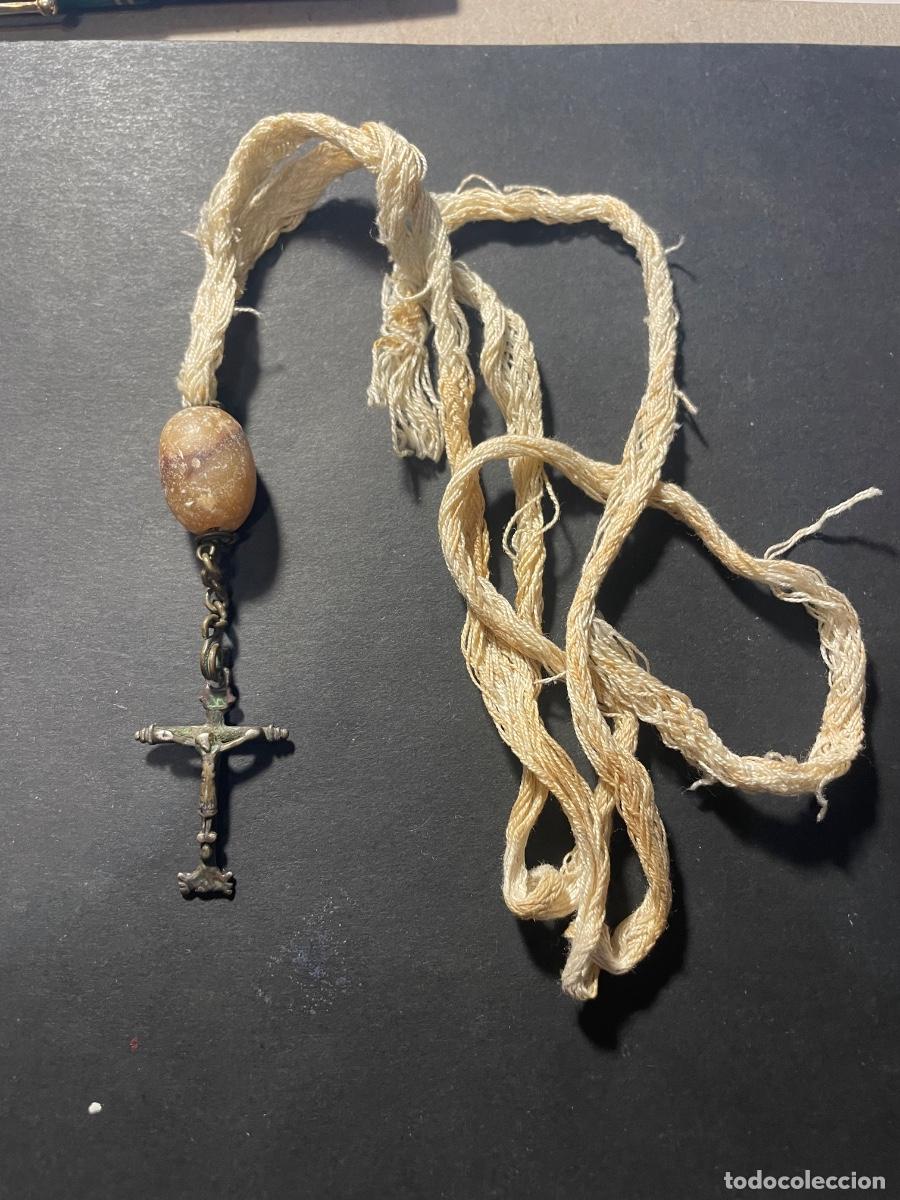 Antig&uuml;edades: ANTIGUO CRISTO MEDIEVAL EN PLATA Y BOLA DE PIEDRA . ESTADO EL QUE SE VE EN LAS IMAGENES , DESGASTE D