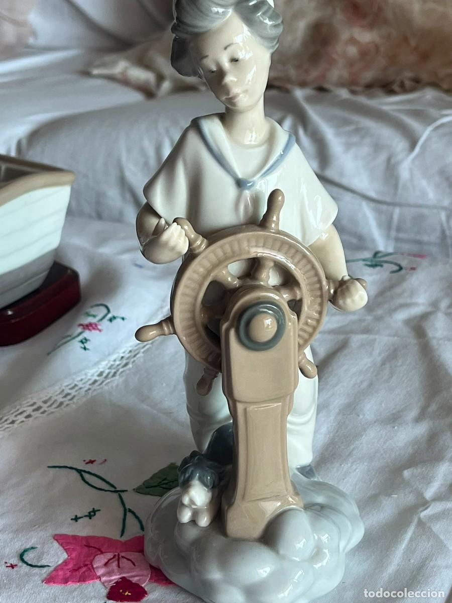 Antiques: Figura Nao by Lladr&oacute; porcelana marinero