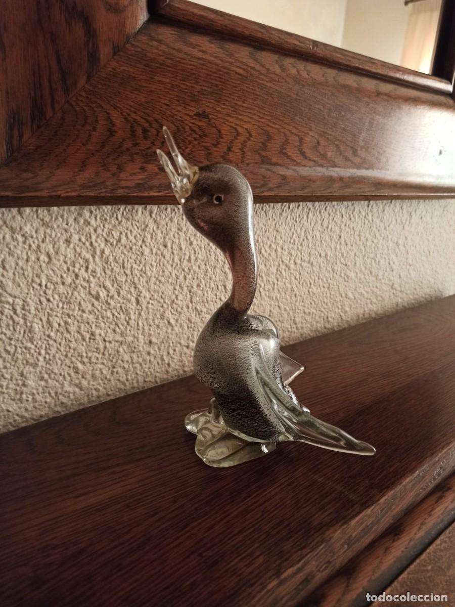 Antig&uuml;edades: PATO CRISTAL MURANO A&Ntilde;OS 50 ALTO 19 ANCHO 11,5 CENT&Iacute;METROS