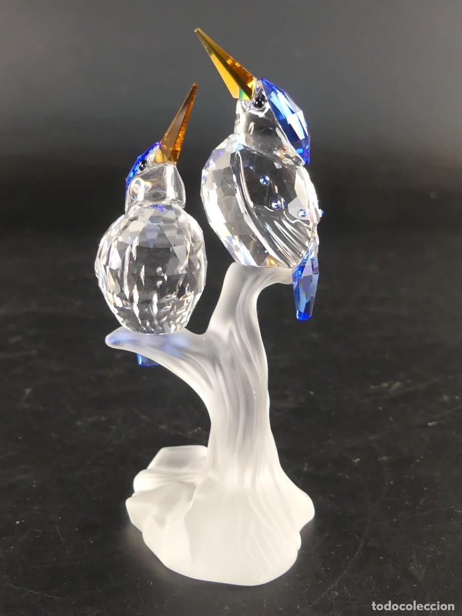 Antig&uuml;edades: PRECIOSA PAREJA DE PAJAROS HECHAS DE CRISTAL OBJETO DE DECORACION