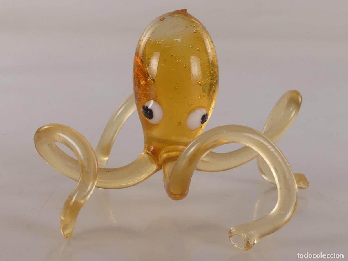 Antig&uuml;edades: FIGURA MINIATURA DE CRISTAL &ndash; PULPO