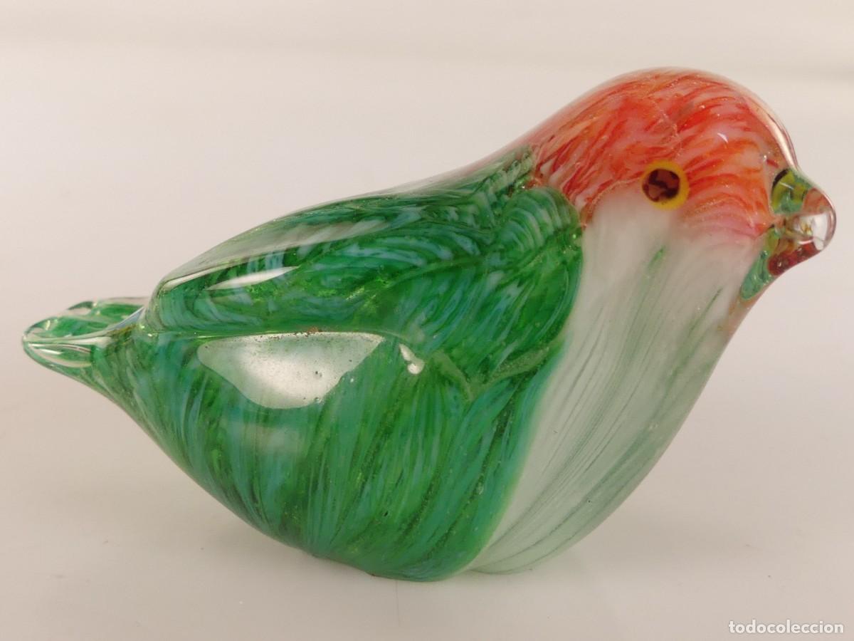 Antig&uuml;edades: FIGURA PAJARO DE CRISTAL BONITOS COLORES
