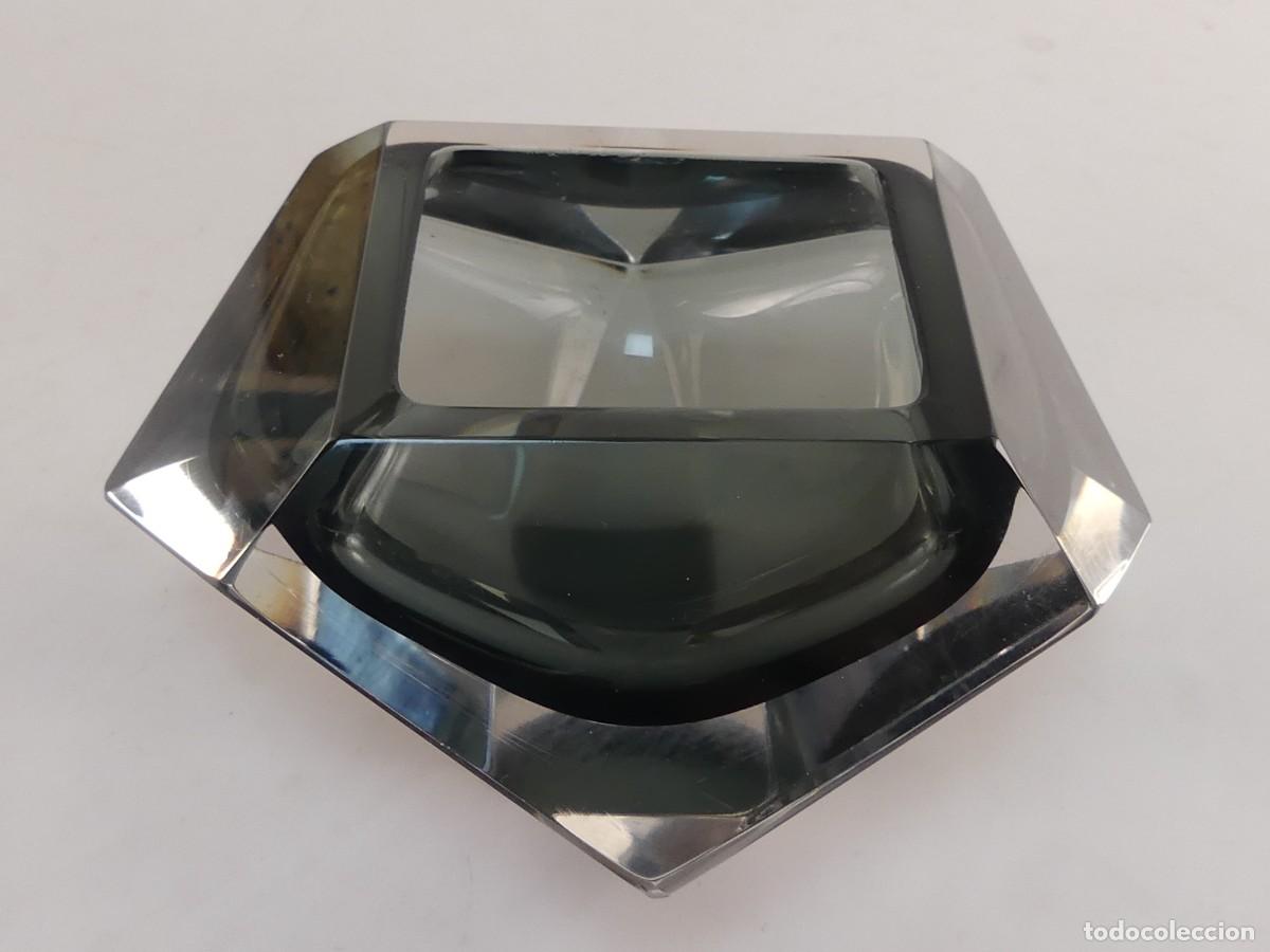 Antig&uuml;edades: BONITO CENICERO DE CRISTAL DE MURANO PRECIOSO DISE&Ntilde;O