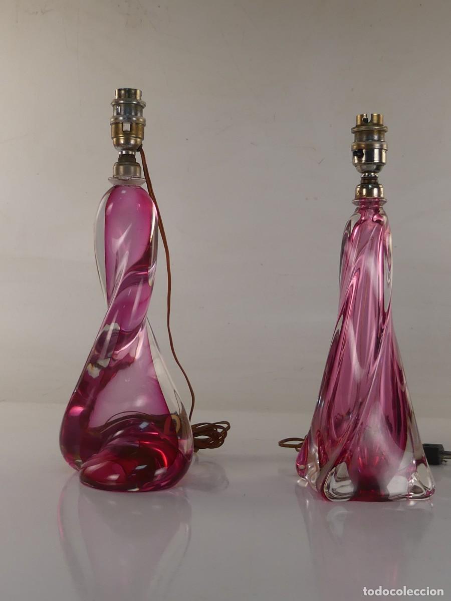 Antig&uuml;edades: PAREJA DE 2 LAMPARAS DE CRISTAL PRECIOSO DISE&Ntilde;O