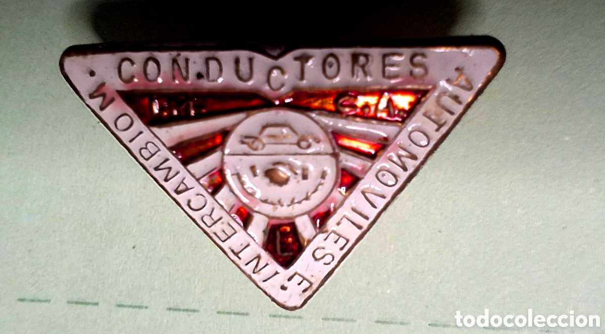 Antig&uuml;edades: ANTIGUA INSIGNIA DE OJAL DE IMCA, MUTUA DE INTERCAMBIO CONDUCORES AUTOMOVILES