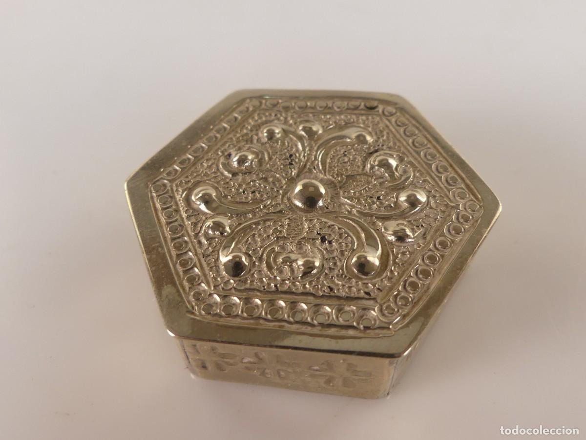 Antiguidades: PRECIOSA CAJA CAJITA JOYERO PASTILLERO DE METAL