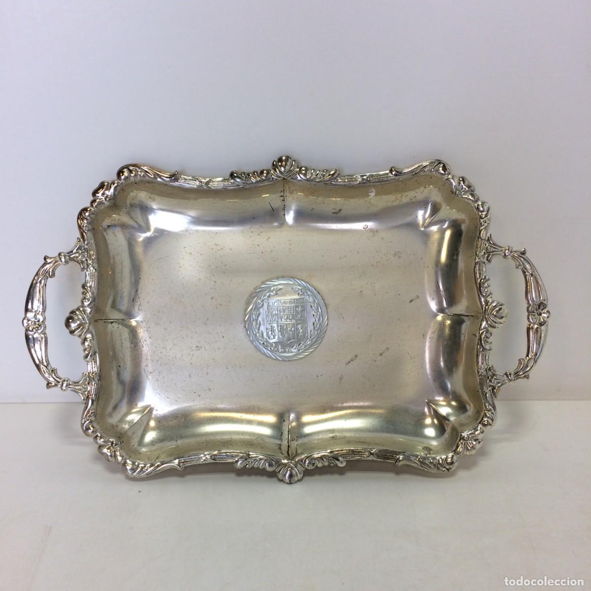 Antig&uuml;edades: Hogar: Antigua Bandeja Plateada - Escudo Euskalerria / Euskal Herria