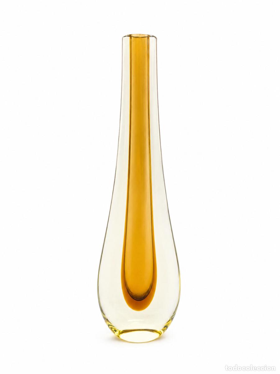 Antig&uuml;edades: Jarr&oacute;n de Cristal de Murano - Vintage - T&eacute;cnica Sommerso - Color &Aacute;mbar/Marr&oacute;n Tabaco - A&ntilde;os 50-60