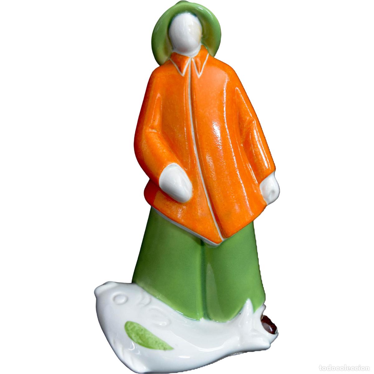 Antiquit&eacute;s: Galos - Pescador, porcelana