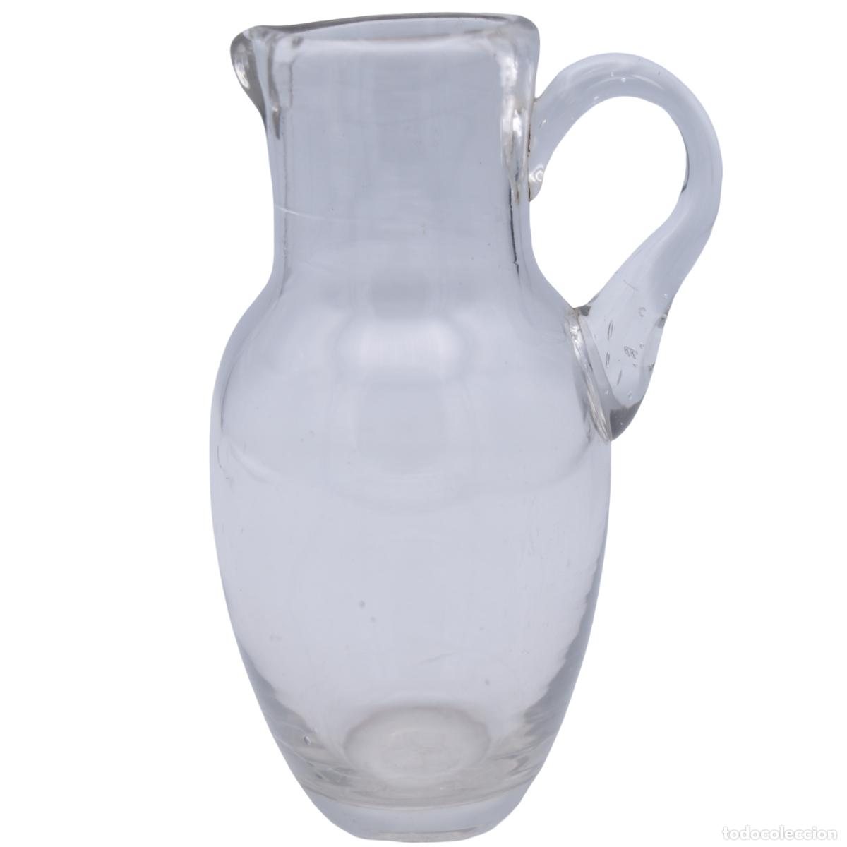 Antig&uuml;edades: Vinajera / jarrita lit&uacute;rgica de cristal antiguo