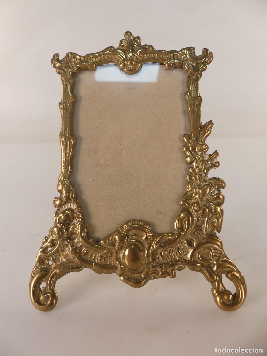 Antiques: MARCO PORTAFOTOS SOBREMESA DE BRONCE O LATON
