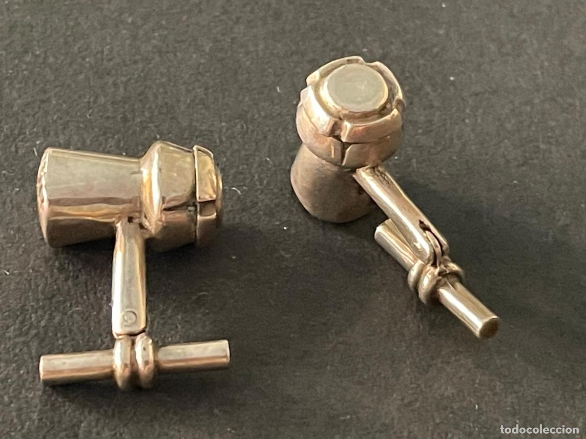 Antig&uuml;edades: GEMELOS EN PLATA CODORNIU EN FORMA DE TAPON DE CAVA . - Foto 4