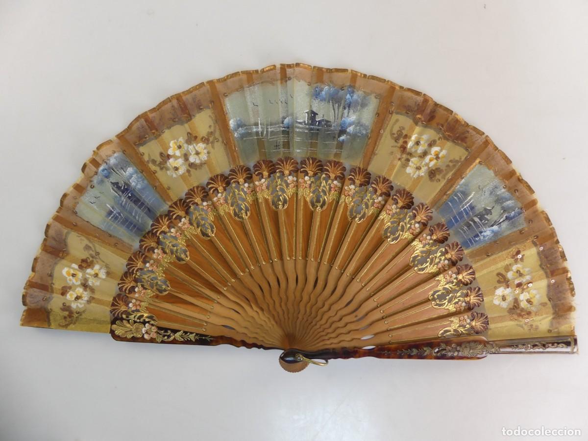 Antig&uuml;edades: PRECIOSO ABANICO DECORADO A MANO