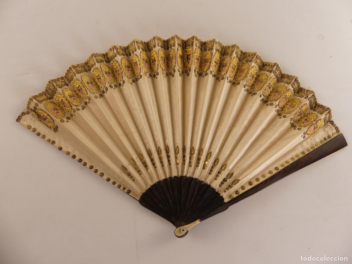 Antiques: PRECIOSO ABANICO DECORADO A MANO OBJETO DE COLECCI&Oacute;N
