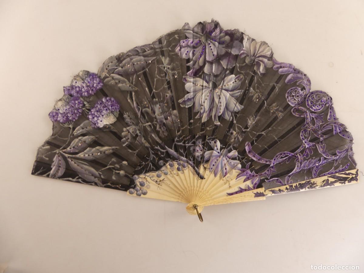 Antiques: ANTIGUO ABANICO DECORADO A MANO OBJETO DE COLECCI&Oacute;N