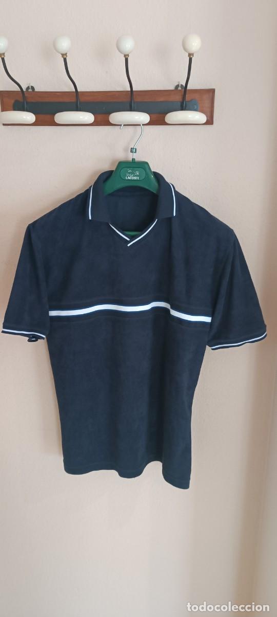 Antig&uuml;edades: Polo Vintage 'Repunt' Tejido Rizo Toalla Azul. Talla XL. Impecable.