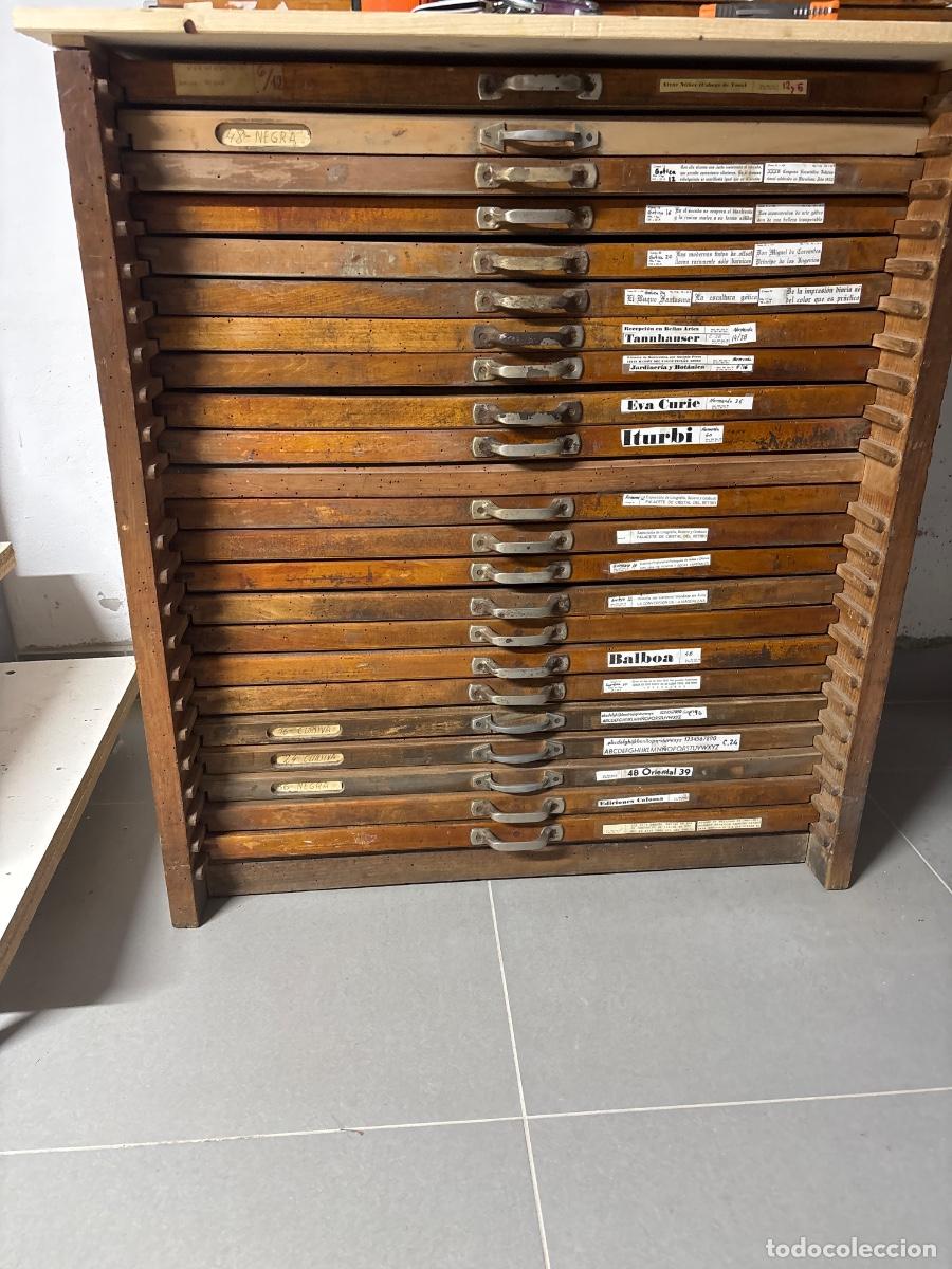 Antig&uuml;edades: Chibalete de imprenta antiguo completo
