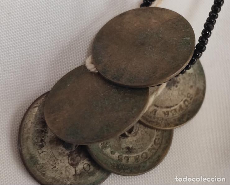Antiques: JUEGO DE 5 BOTONES METALICOS ANTIGUOS, SUPER FINE STRONG, INGLATERRA MEDIADOS DEL SIGLO XIX