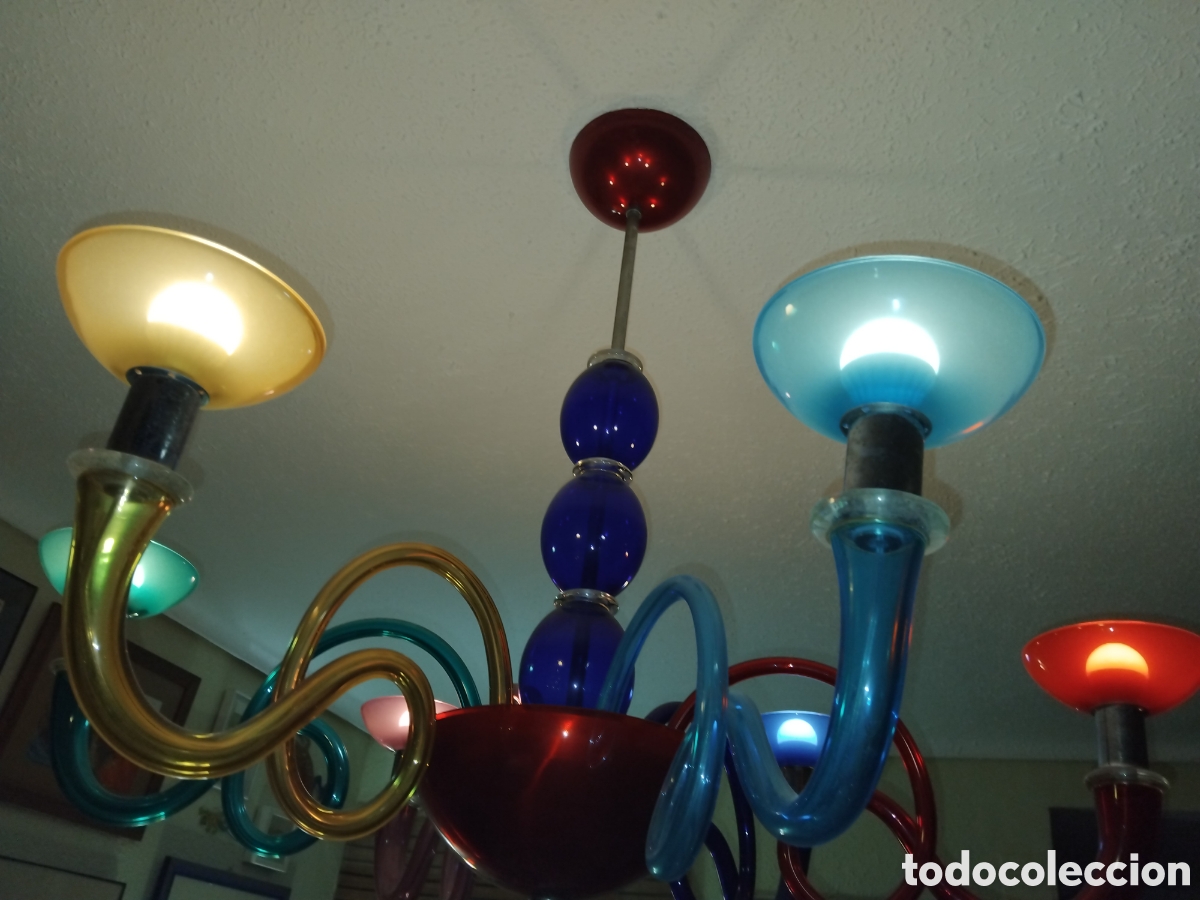 Antig&uuml;edades: L&aacute;mpara de techo Artemide de vidrio soplado &ndash; Dise&ntilde;o italiano &ndash; A&ntilde;os 90