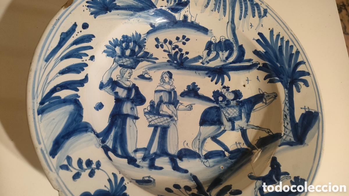Antig&uuml;edades: GRAN PLATO CATALAN DEL SIGLO XVIII. SIN CENEFA. ESPECTACULAR