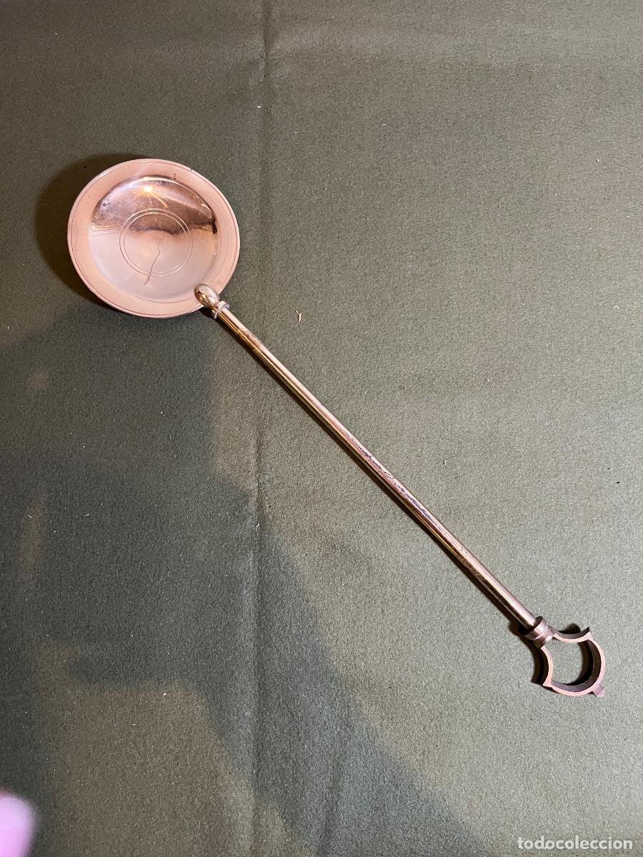 Antig&uuml;edades: Antigua Badila Paleta de Brasero Lat&oacute;n Bronce Siglo XIX XX Utensilio Tradicional Hogar