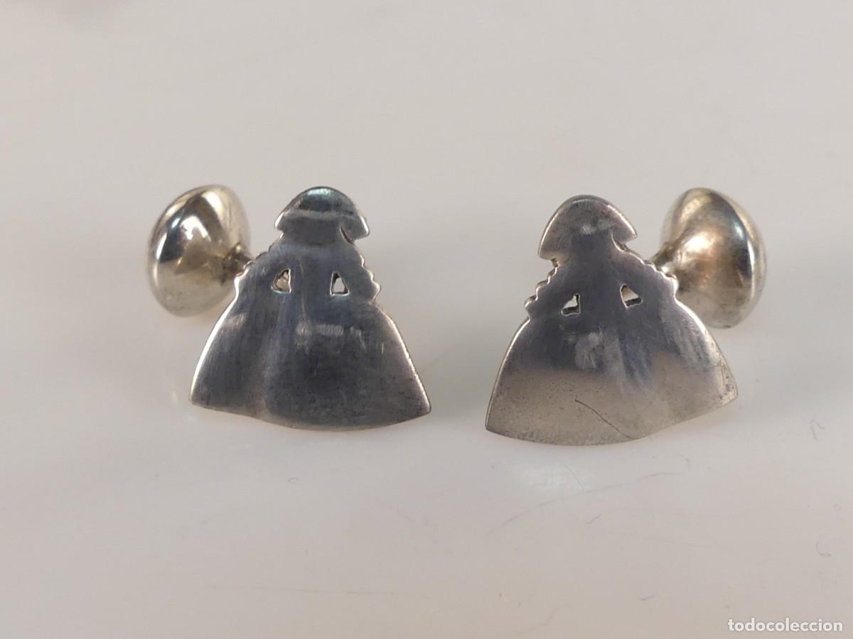 Antig&uuml;edades: INTERESANTES GEMELOS FORMA DE MENINAS HECHAS DE PLATA PESAN 12,18 GRAMOS