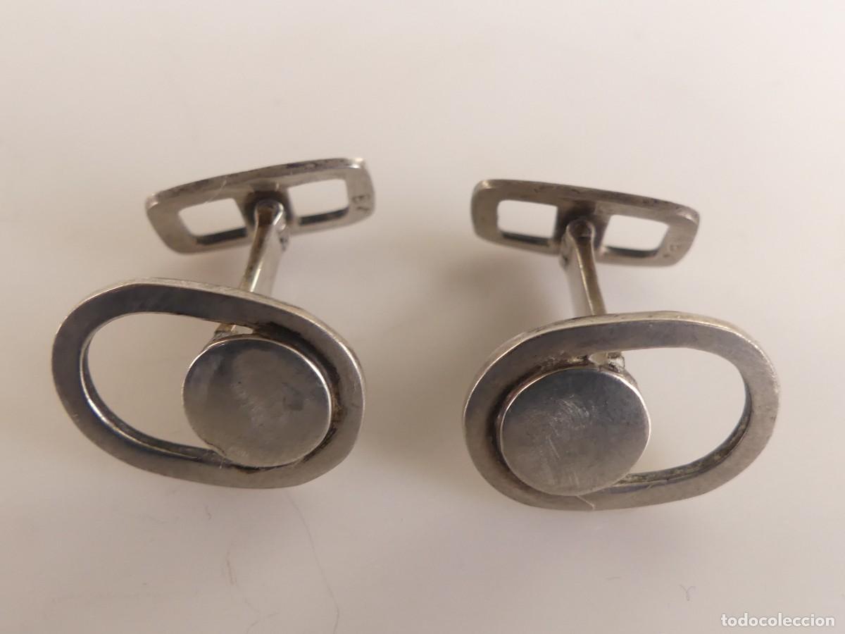 Antig&uuml;edades: BONITOS GEMELOS DE PLATA ANTIGUA PESAN 8,27 GRAMOS PRECIOSO DISE&Ntilde;O
