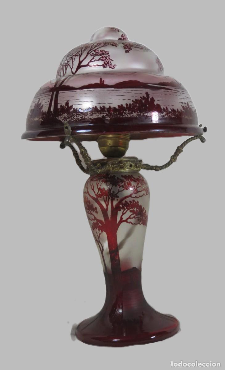 Antig&uuml;edades: DEVEZ Candeeiro Arte Nova Assinado como &eacute; mostrado Assinado Devez Per&iacute;odo 1900 Altura 35cm