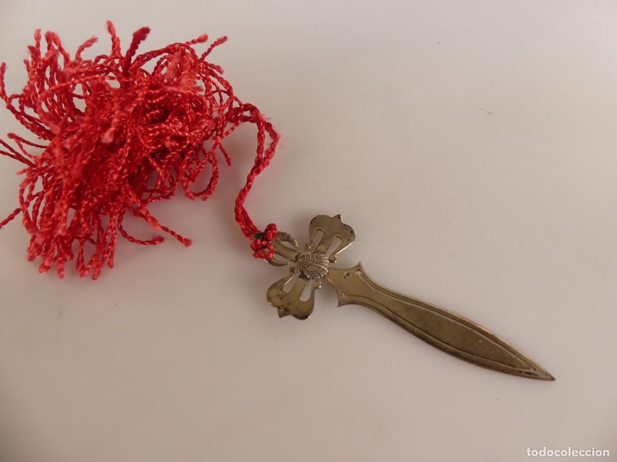Oggetti Antichi: MARCAPAGINAS DE PLATA ANTIGUA CRUZ DE SANTIAGO PESA 3,58 GRAMOS