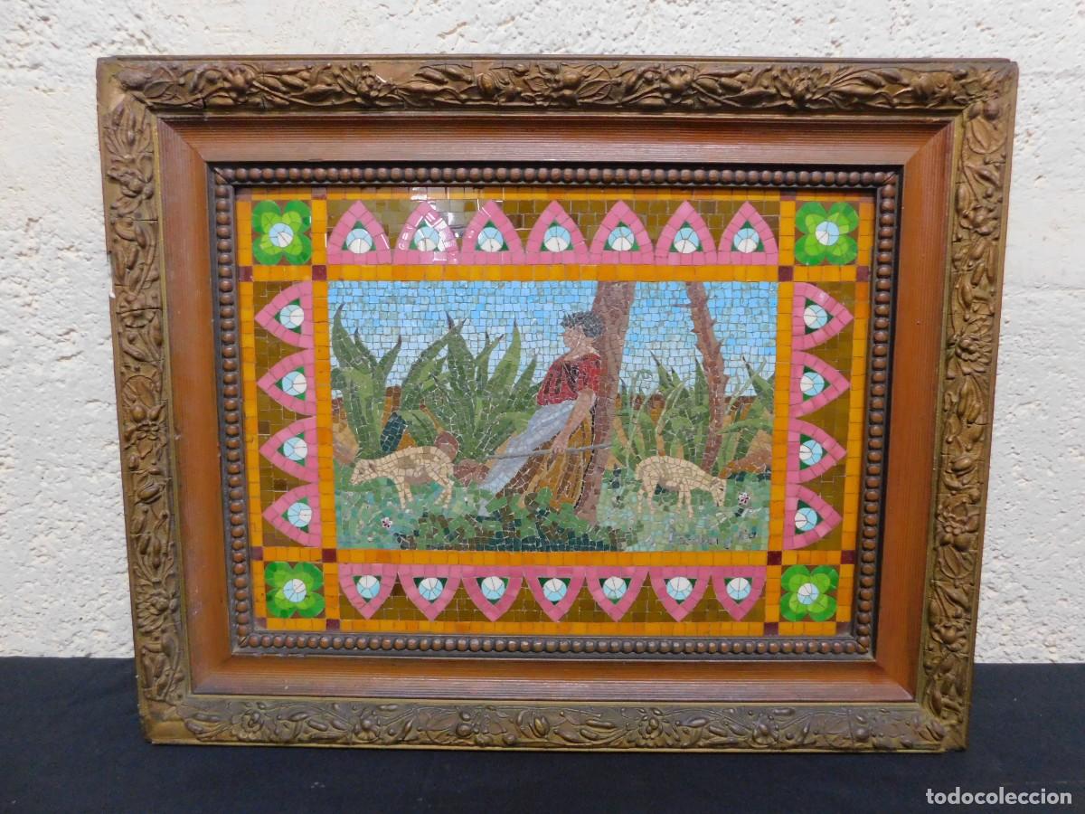 Antiquit&eacute;s: ANTIGUO MOSAICO - CER&Aacute;MICA ESMALTADA