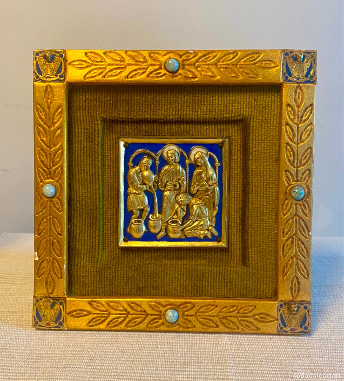 Antig&uuml;edades: ICONO EN BRONCE ESMALTADO DE MODEST MORAT&Oacute; - Foto 1