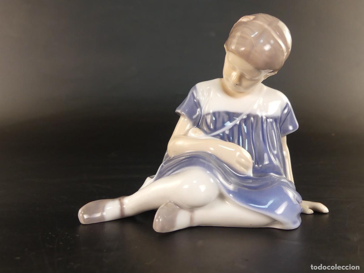 Antig&uuml;edades: BONITA FIGURA DE PORCELANA NI&Ntilde;A &ndash; PORCELANA B&G DENMARK