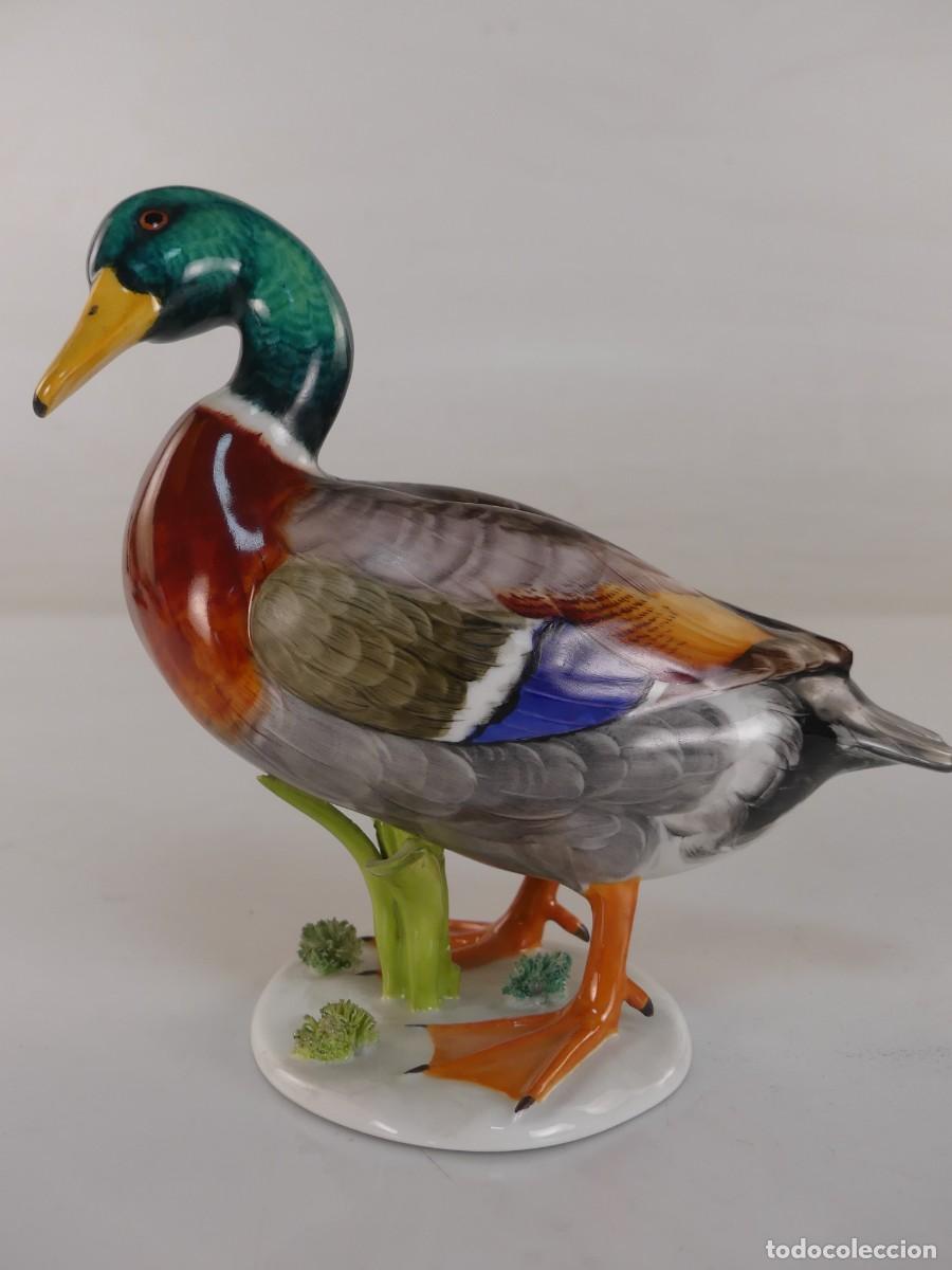 Antiques: Pato de porcelana Bidasoa pintado a mano marcado y firmado dise&ntilde;o de Antonio Mateo
