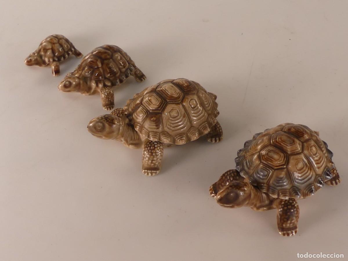 Antiquit&eacute;s: LOTE DE 2 CAJAS Y 2 FIGURAS FORMA DE TORTUGAS PORCELANA INGLESA DE WADE