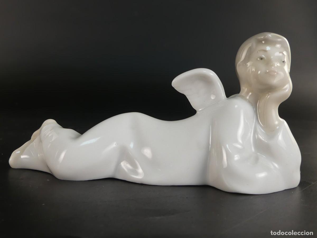 Antiques: PRECIOSA FIGURA DE PORCELANA NAO DE LLADRO &ndash; ANGEL ANGELITO PENSANDO
