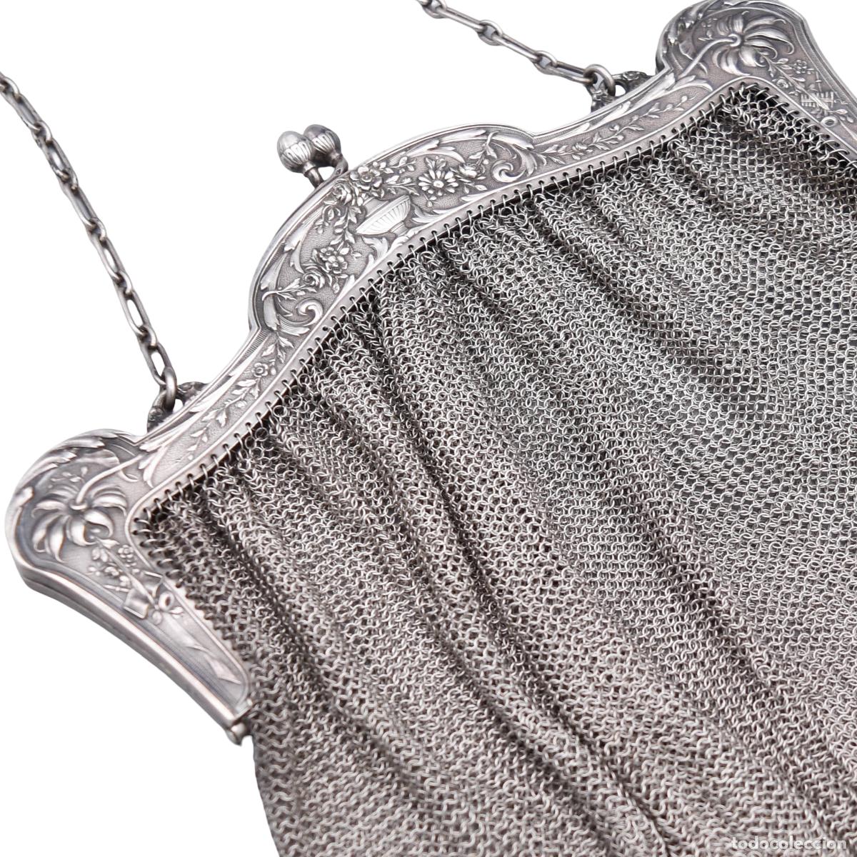 Antiquit&eacute;s: Bolso de plata - Francia - Finales S. XIX